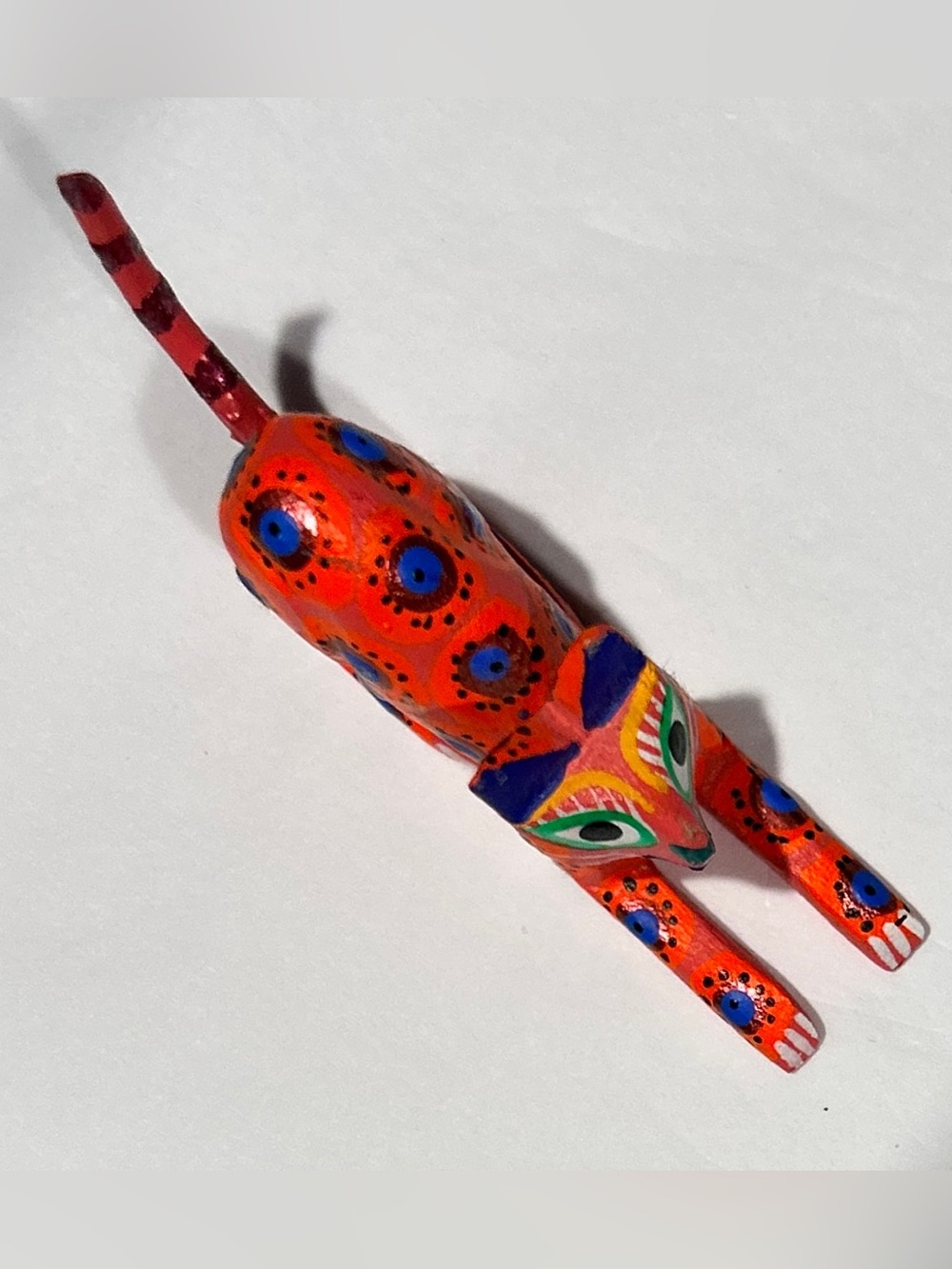 Rosalba M.P. Mexican Alebrije Cat Figurine Hand Painted Folk Art